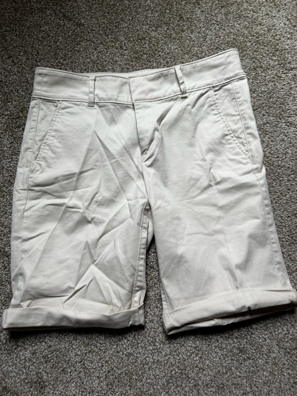 LOFT Cream Bermuda Shorts